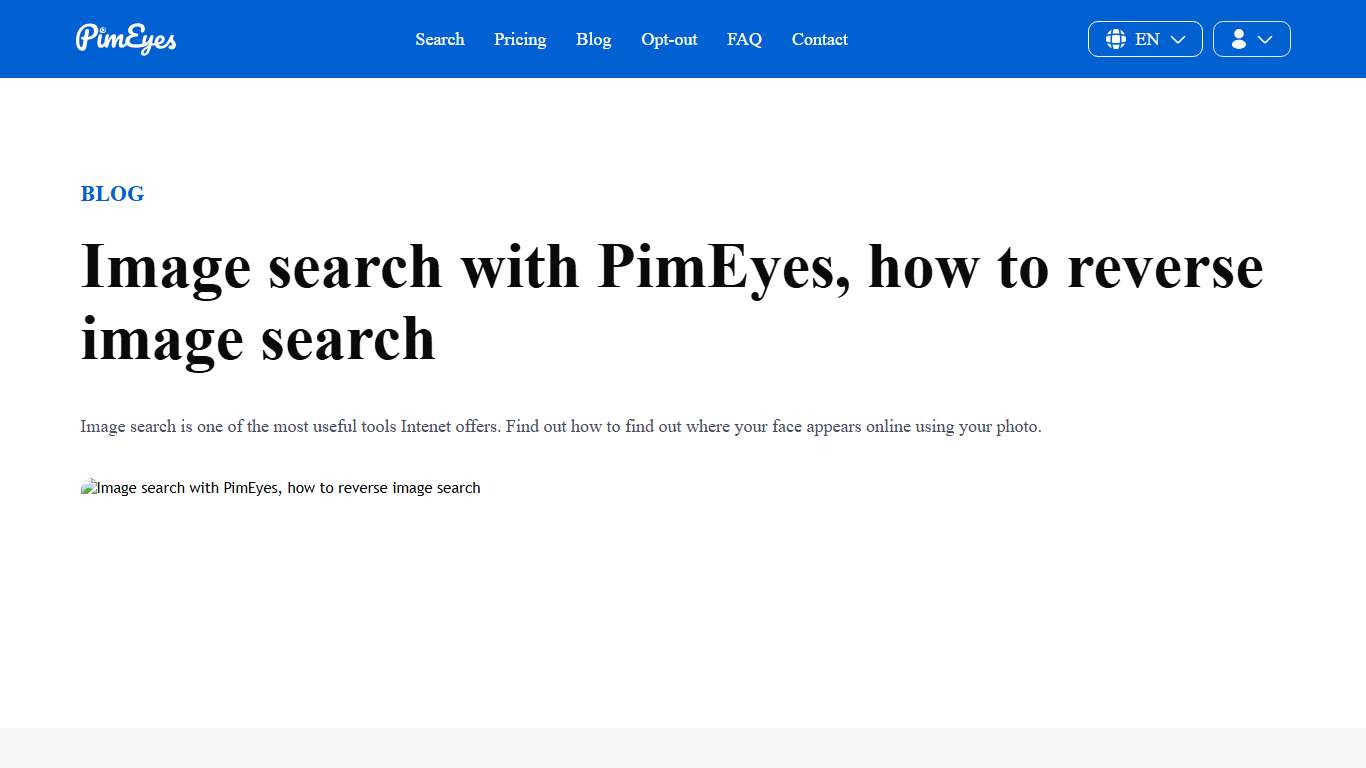 Image search with PimEyes | PimEyes' Blog | PimEyes